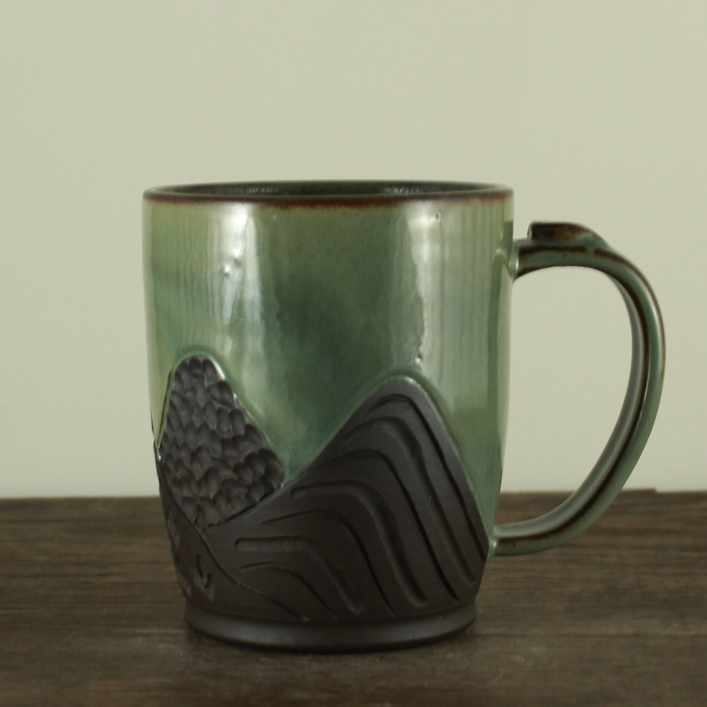 Handmade etched mug