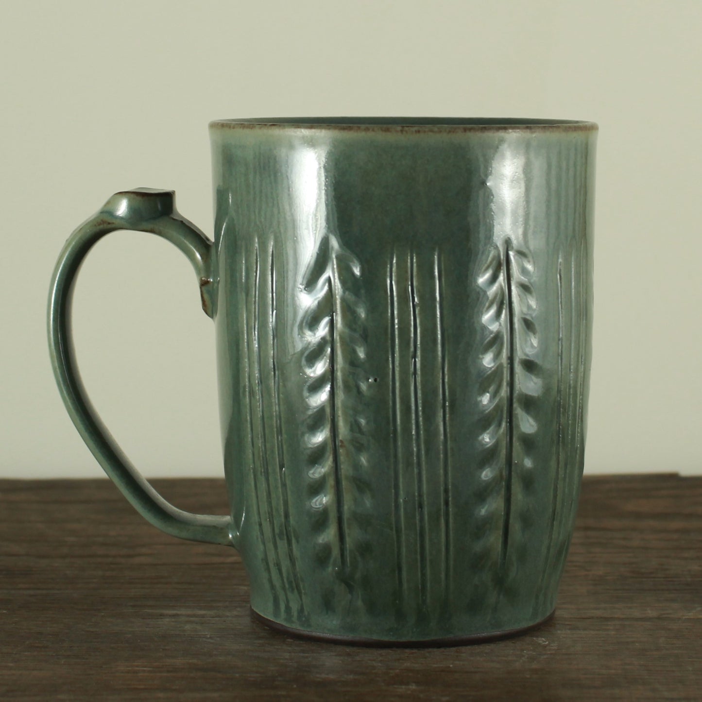 Handmade etched mug